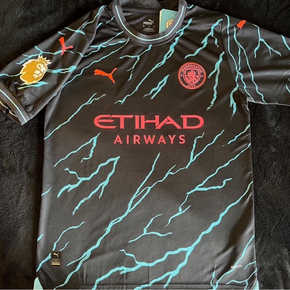 DeBruyne #17 Man City Small Jersey Black Manchester - Picture 3 of 6